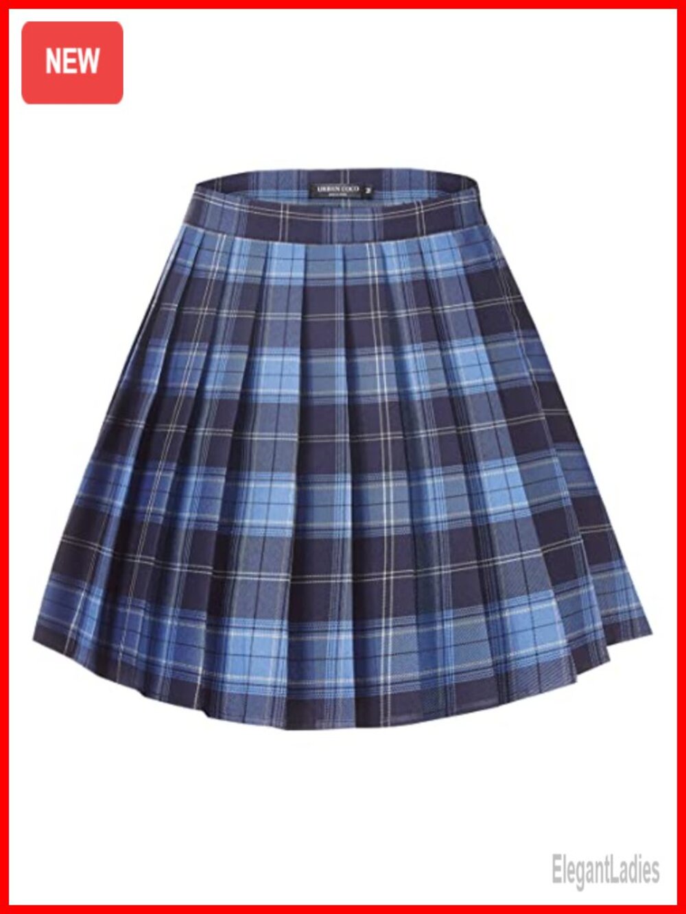 Urban CoCo Womens Plaid Pleated Mini Skirt 100% Polyester A-Line